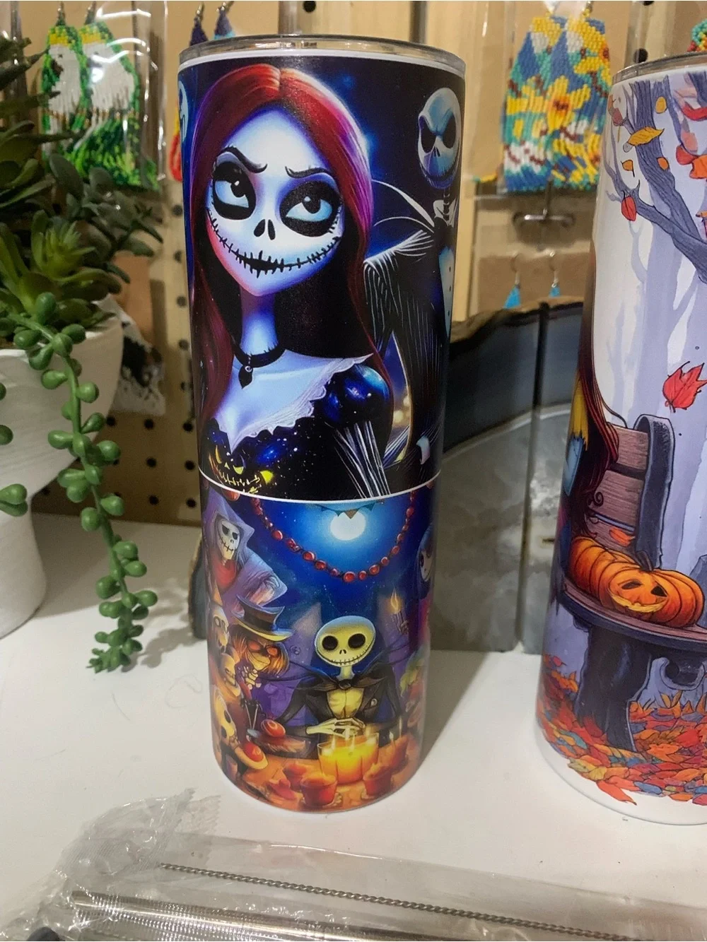 #50Nightmare Holiday Stainless Steel Tumbler & keychain bundle - Jack Skellingto